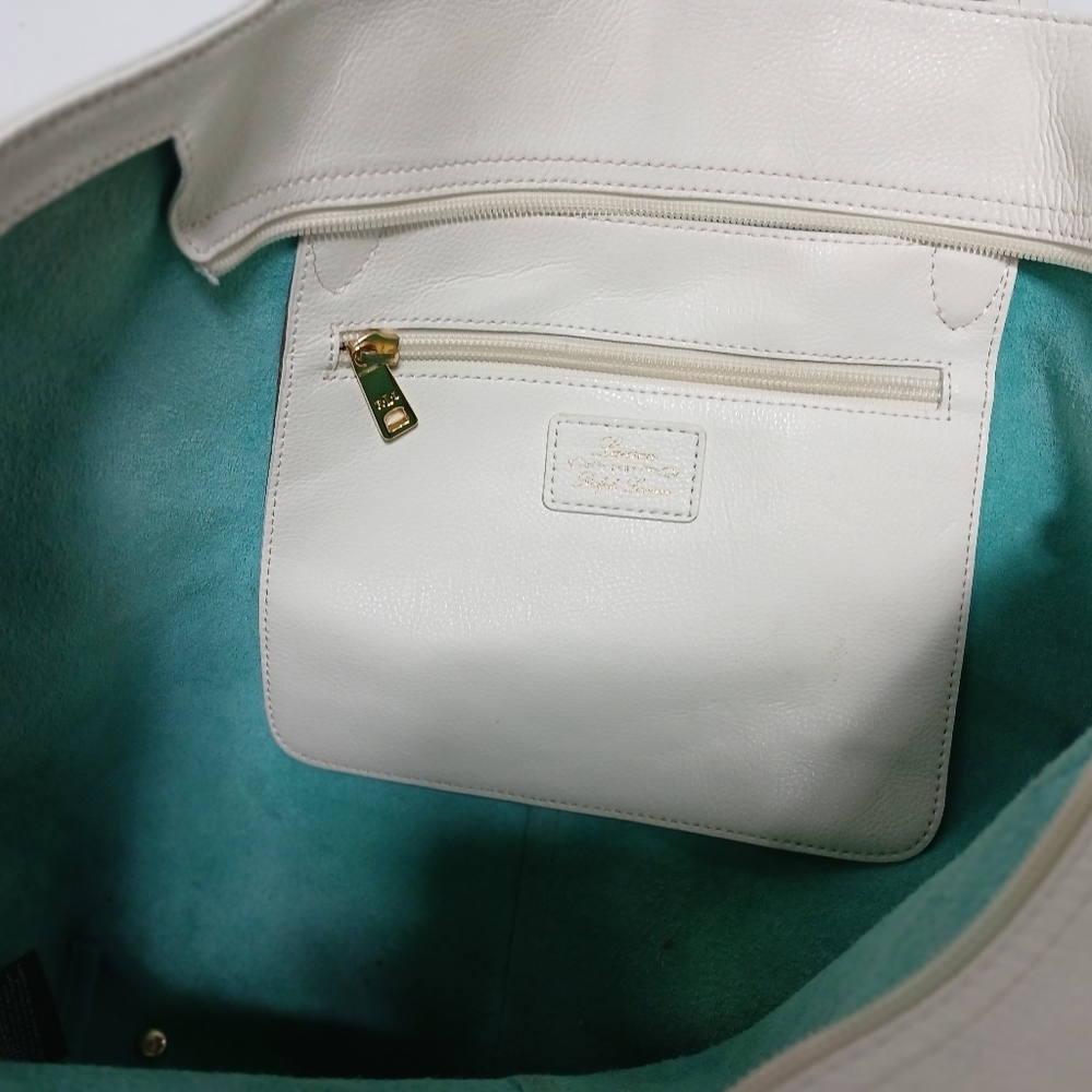 Lauren Ralph Lauren Crawley Unlined Zip Closure Tote. - Picture 7 of 14